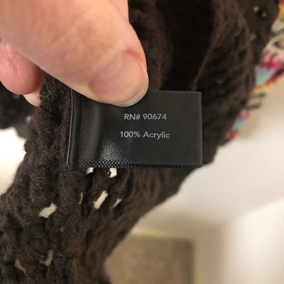 Boston Proper Crochet Knit Rainbow Baby Doll Cardigan Sweater - Size Small - Picture 6 of 9